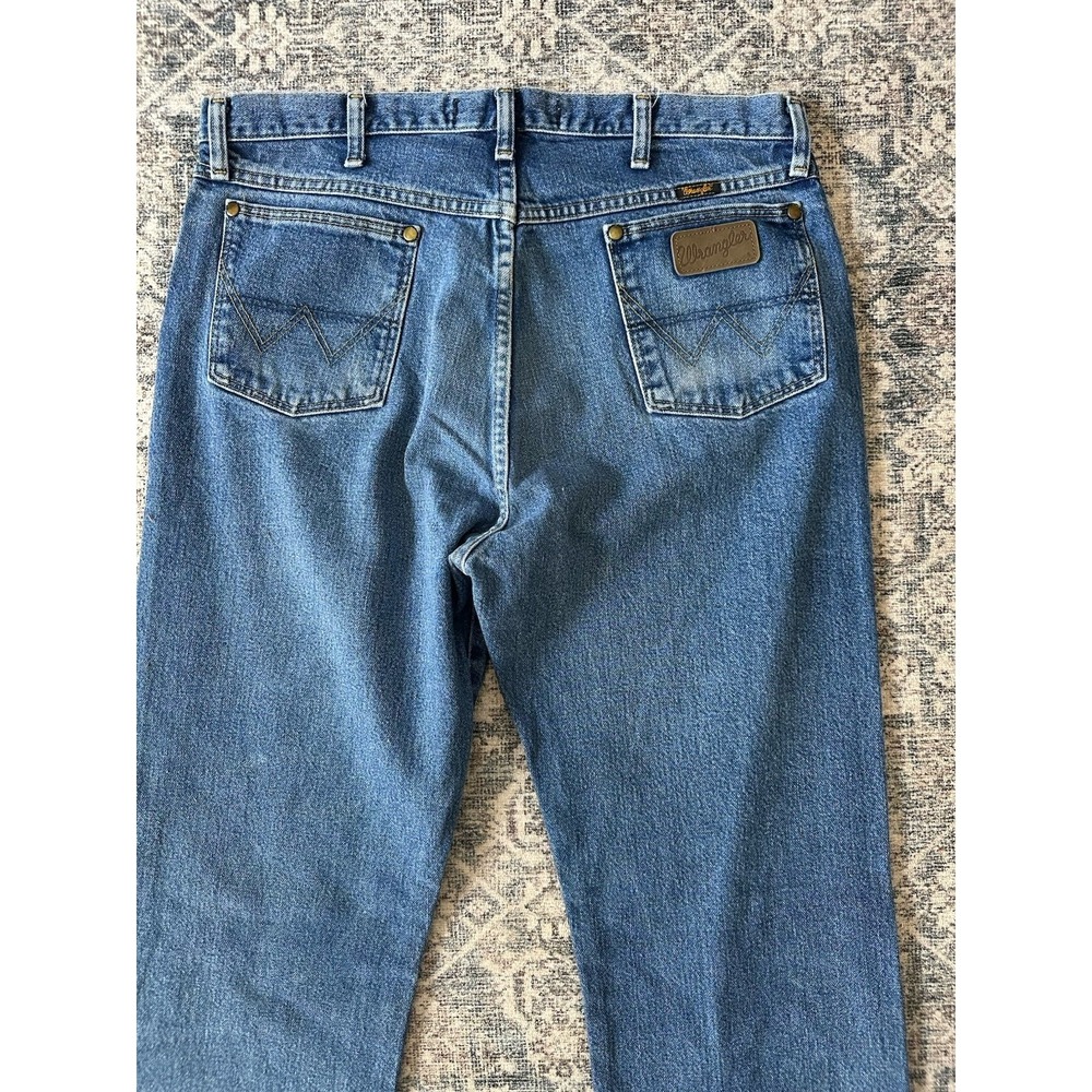 Wrangler Jeans Mens 35x36 Blue George Strait Cowboy Cut 13MGSHD - Picture 8 of 9